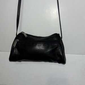 Vintage St. Dennis Paris black crossbody purse bag leather